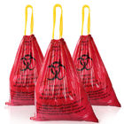 Красные желтые полиэтиленовые пакеты Biohazard автоклава для клиники больницы