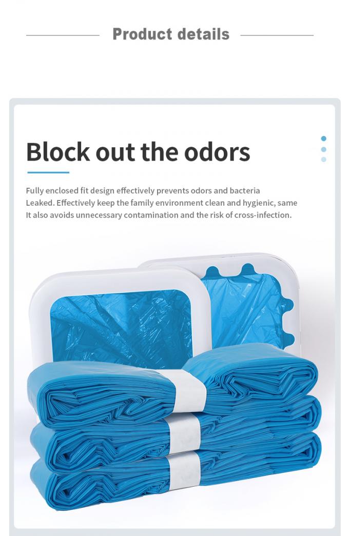 Настраиваемые синие 26 см HDPE кошачий мусор пополняет мешки для Джинна ведра 4