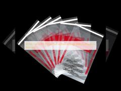 40-микронные самоклеящиеся пакеты из полиэтилена низкой плотности (LDPE) с предупреждением о возможности удушья