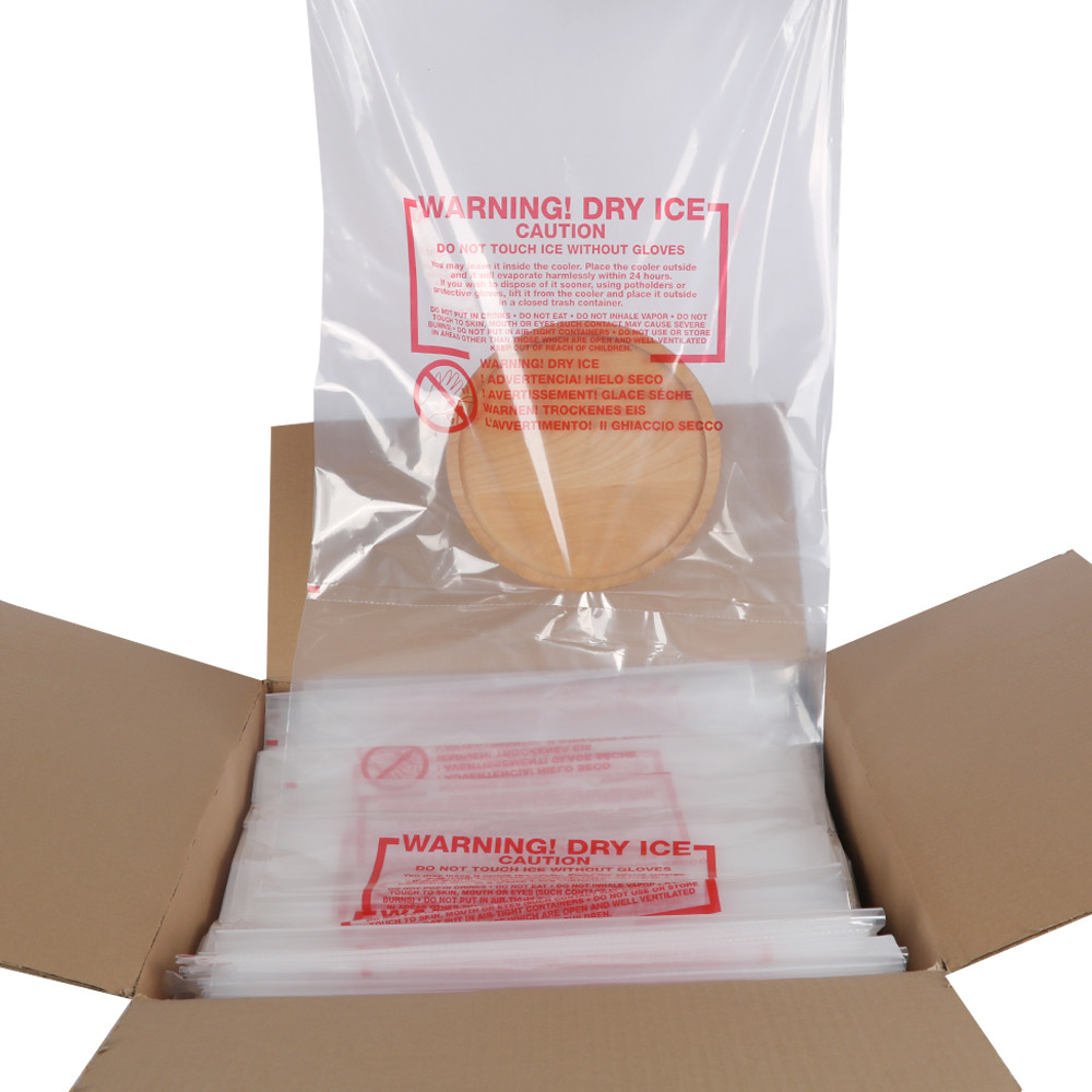 Толстые сумки LDPE пластиковые Fanfolded Pre раскрытые для сухого льда