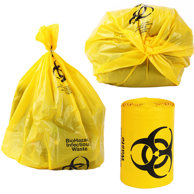 Вкладыши здравоохранения Biohazard материала HDPE пластиковые напечатанные желтые