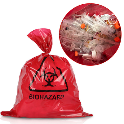 Автоклав полиэтиленового пакета Biohazard 135 градусов PP красный для медицинского