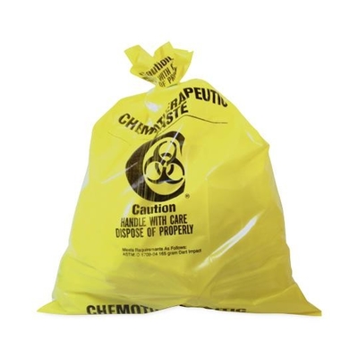 LDPE 2 сумки здравоохранения сильных Biohazard mil желтых для больницы