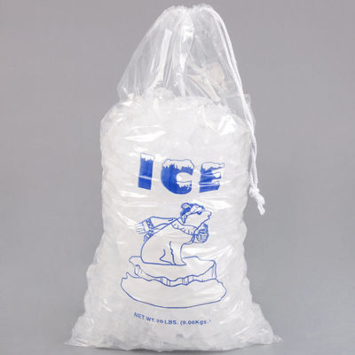 полиэтиленовые пакеты блока льда LDPE 20lb прочные нагревают - уплотнение с закрытием Drawstring