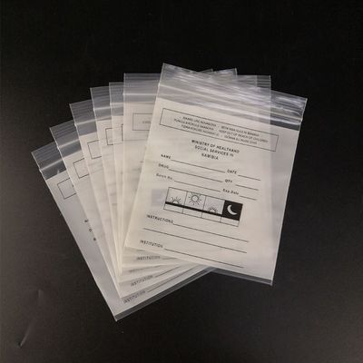 Водоустойчивый Ziplock медицины полиэтиленового пакета LDPE поли для распределять таблетки