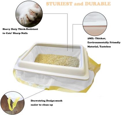 Надушенные и Unscented Drawstring LDPE кота сора коробки вкладыши